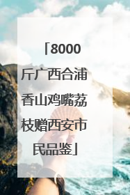 8000斤广西合浦香山鸡嘴荔枝赠西安市民品鉴