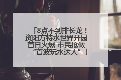 8点不到排长龙！资阳方特水世界开园首日火爆 市民抢做“首波玩水达人”