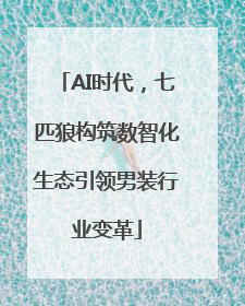 AI时代，七匹狼构筑数智化生态引领男装行业变革