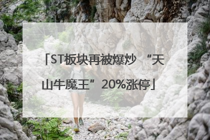 ST板块再被爆炒 “天山牛魔王”20%涨停